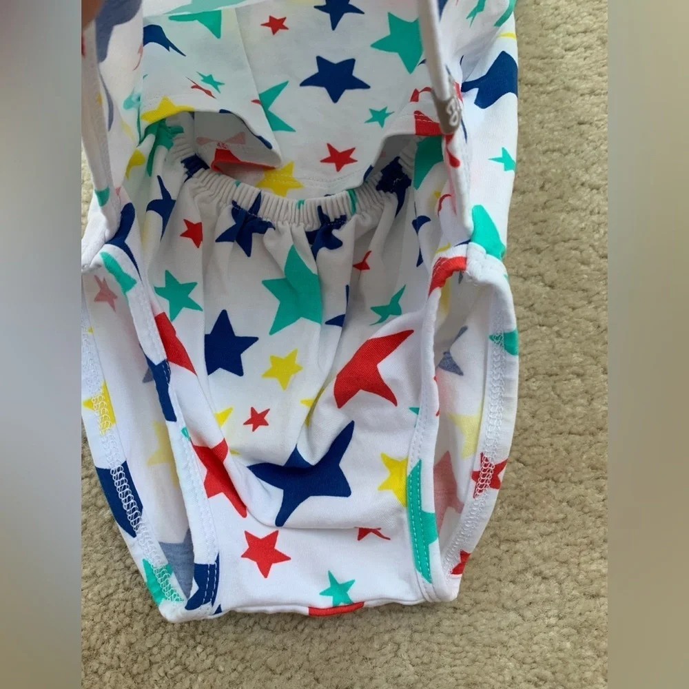 Oeteo Size 6-12 Months Colorful Star Print Adaptive Bodysuit One Piece